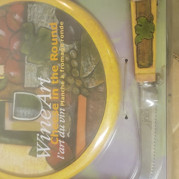 Wine art round cheese board New sommelier - Picture 3 of 5